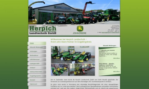 Website der Herpich Landtechnik GmbH